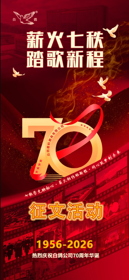 關于開展“薪火七秩 踏歌新程”白鴿公司成立 70 周年征文活動的通知